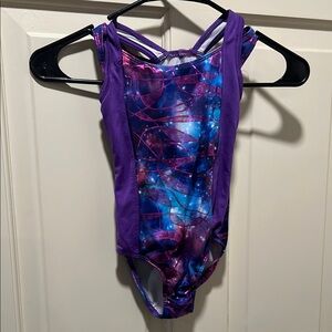 Purple Galaxy Print Swimsuit